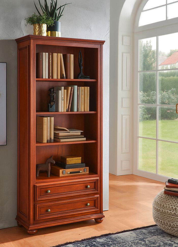 Teilmassiver B&uuml;cherschrank im Used-Look  