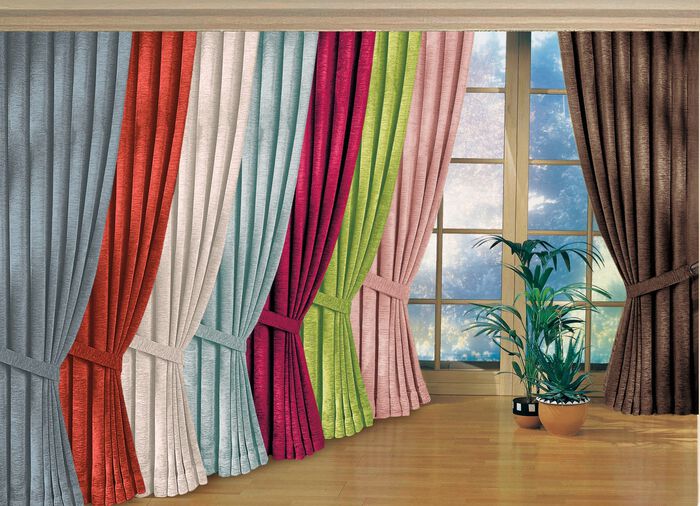 Fensterdekoration aus schwerer Thermo-Chenille-Qualit&auml;t BRAUN