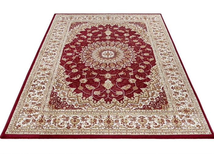 Br&uuml;cken, Galerie und Teppiche mit Seideneffekt ROT