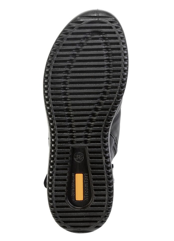 Gefütterte Damen-Boots, Winterschuhe, Weite K, mit Lammfell SCHWARZ