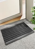 Wetterfeste Fu&szlig;matte aus Gummi SCHWARZ