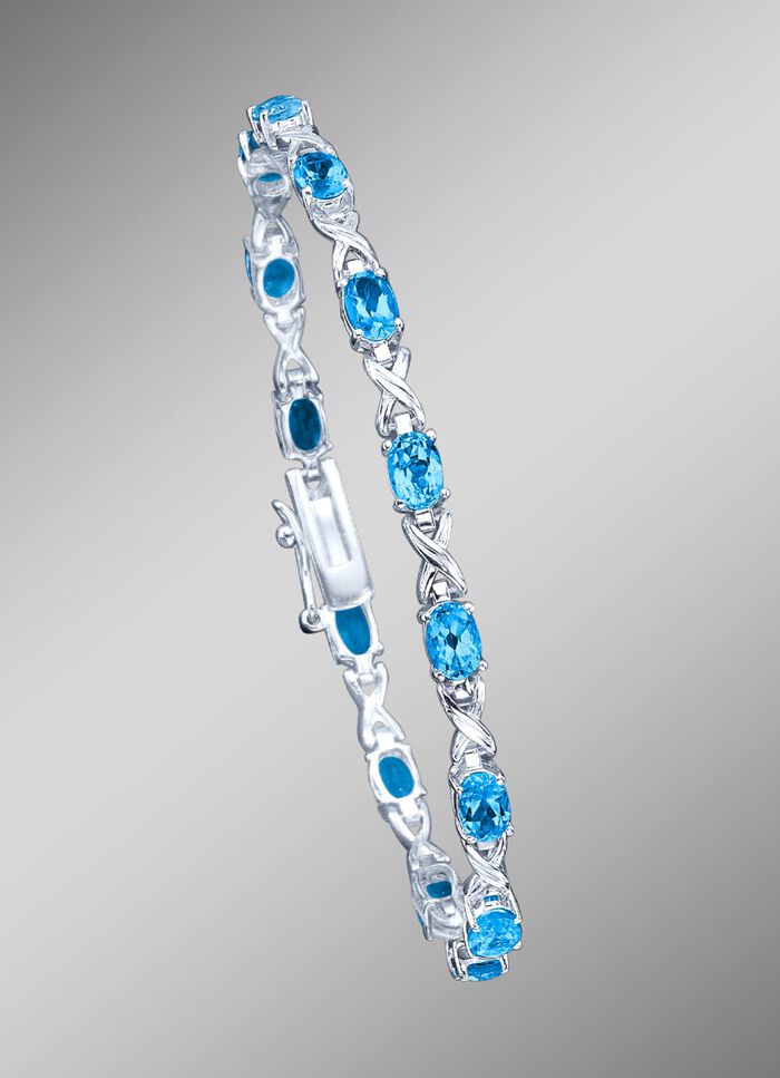 Armband mit echten Blautopasen 