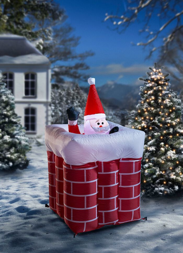 Weihnachtsmann im Schornstein 