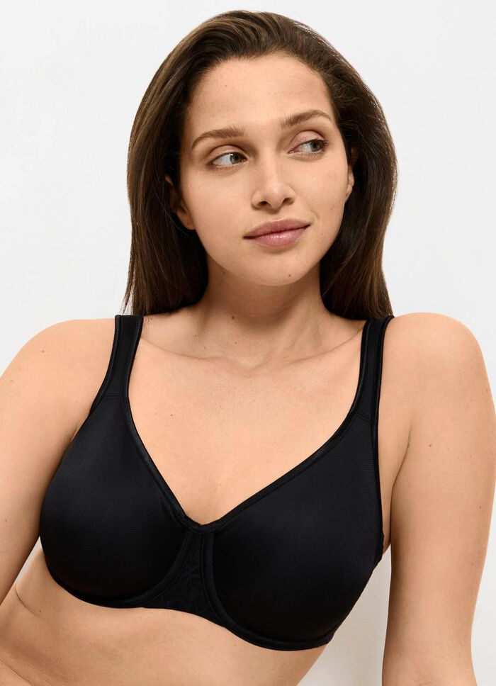 Triumph-Comfort Minimizer-B&uuml;gel-BH mit elastischer T&uuml;llstickereispitze SCHWARZ