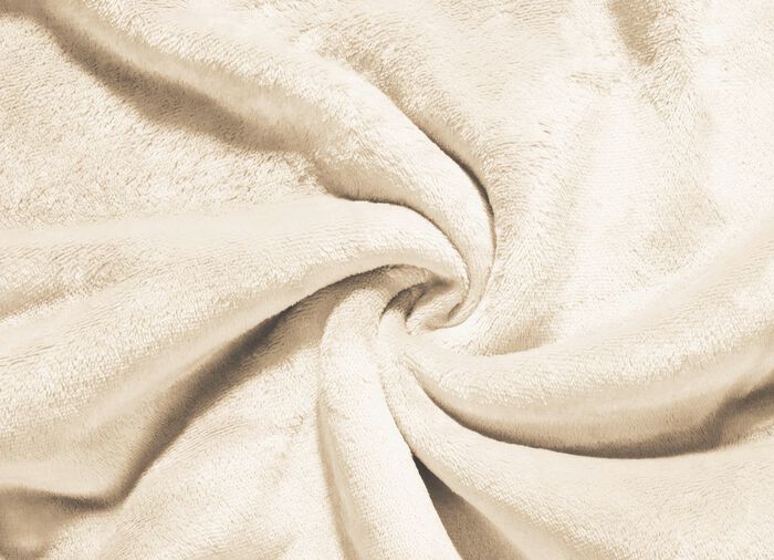 Superkuschelige Wohndecke in Teddyfleece-Qualit&auml;t CREME