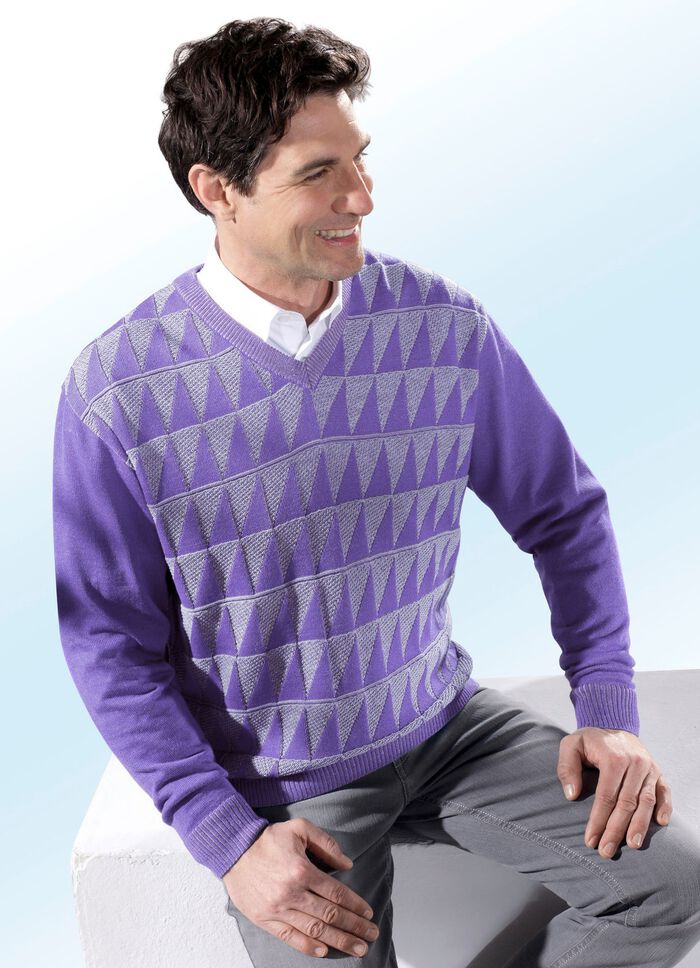 Attraktiver Pullover in 2 Farben LILA