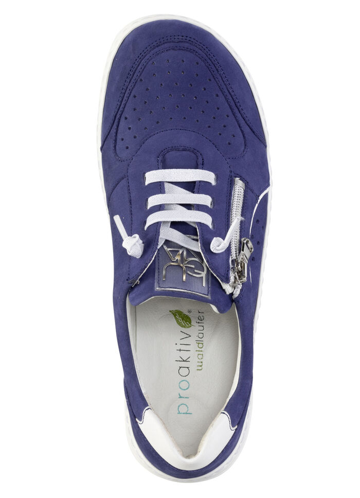Waldläufer Sneaker mit Perforation MARINE-WEISS