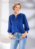 Shirt mit kurzer Knopfleiste in 2 Farben ROYALBLAU