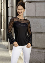 Shirt-Tunika mit Nietenzier 