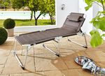 XXL-Gartenliege mit 4-fach verstellbarem Kopfteil 