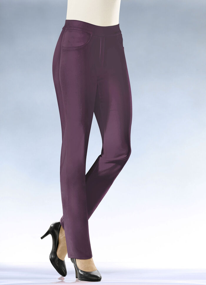 Soft-Stretch-Hose in komfortabler Schlupfform BORDEAUX