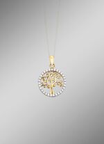 Lebensbaum-Anh&auml;nger mit Zirkonia 