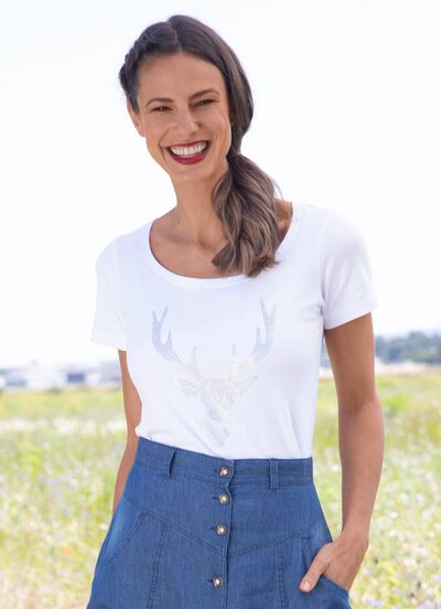 Shirt mit Strassstein-Applikation 