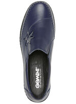 Gemini Slipper mit Leder-Applikation MARINE