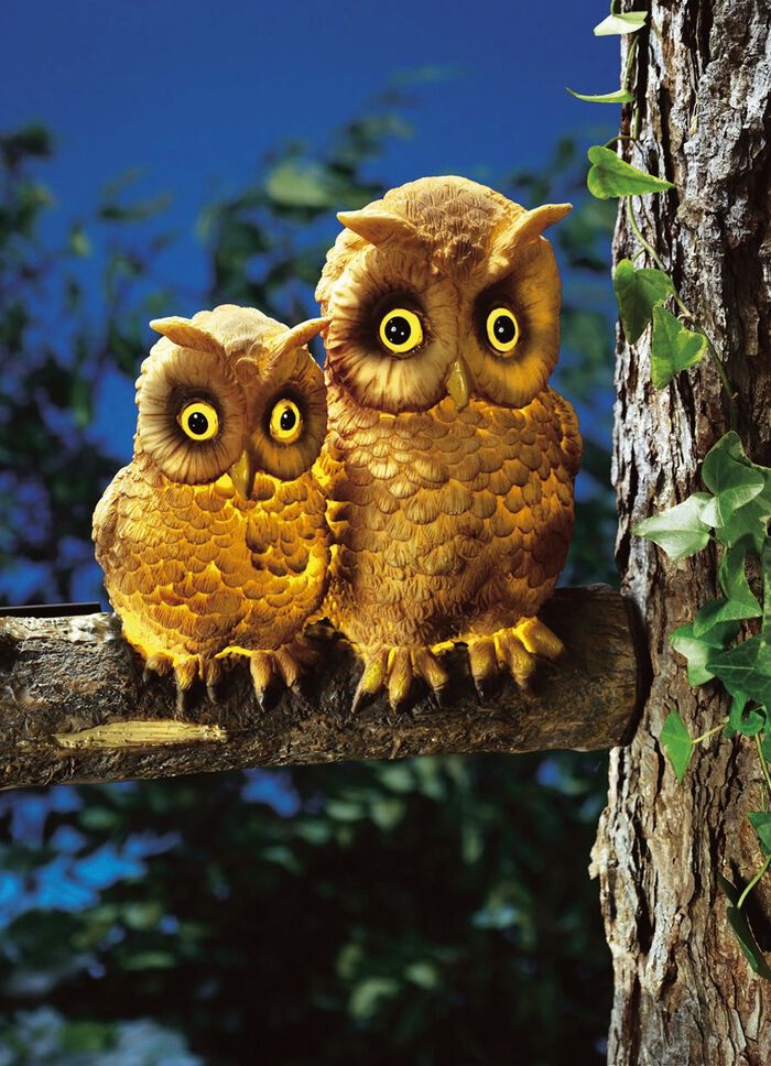 Solarleuchte Eulenpaar 