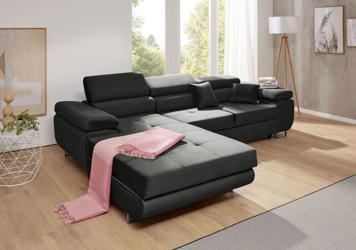 Polstermöbel mit Funktion und verstellbaren Kopfstützen ANTHRAZIT