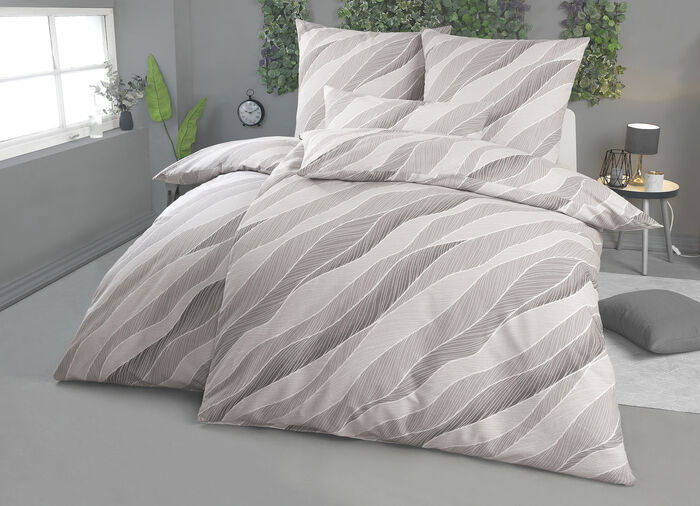 Bettwäsche-Garnitur in Flanell-Qualität BRAUN