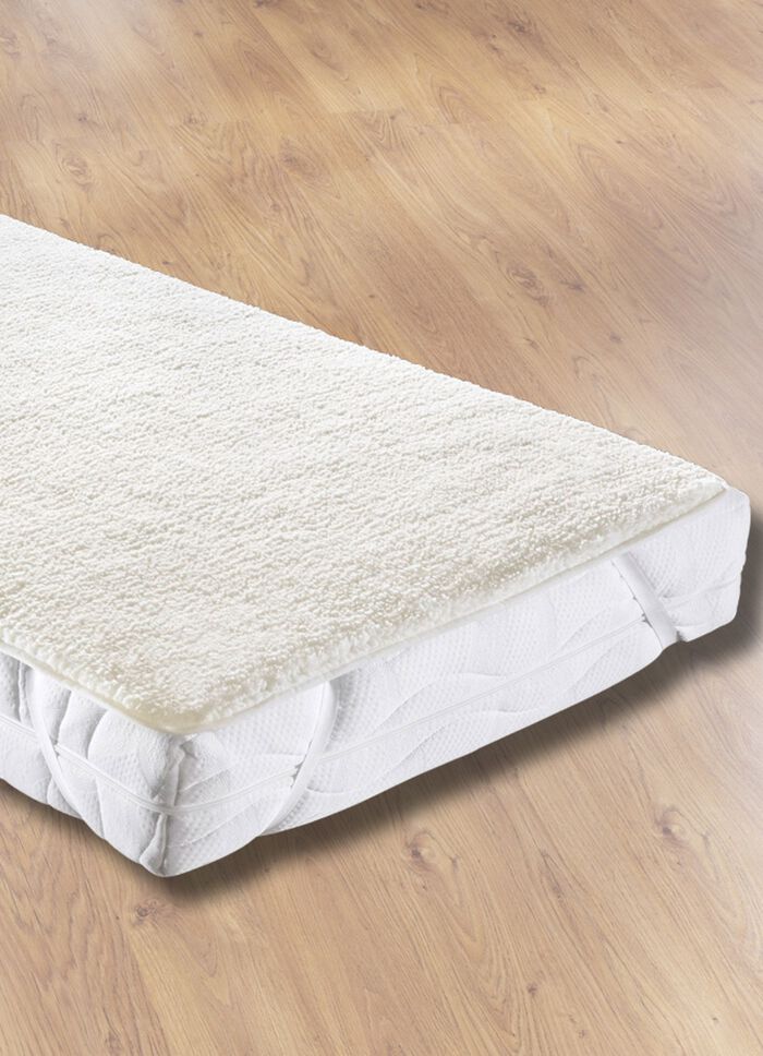 Matratzenauflage mit Sherpa-Teddy-Pl&uuml;sch f&uuml;r kuschelig warme N&auml;chte 