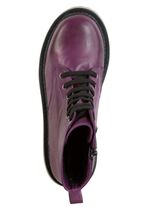 Gemini Schn&uuml;r-Stiefelette aus weichem Rind-Nappaleder LILA