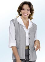 Strickweste mit Zopfdessin HELLGRAU