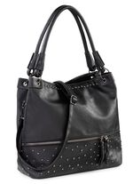 Tasche mit trendigen Ziernieten SCHWARZ