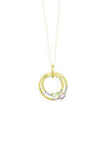 Attraktiver Blickfang: Anhänger mit synth. Zirkonia und Glassteinen 