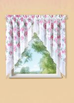 2-teiliger Fensterbehang mit Rosenmotiv 