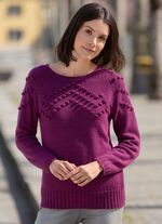 Pullover mit Cloqué-Dessin 