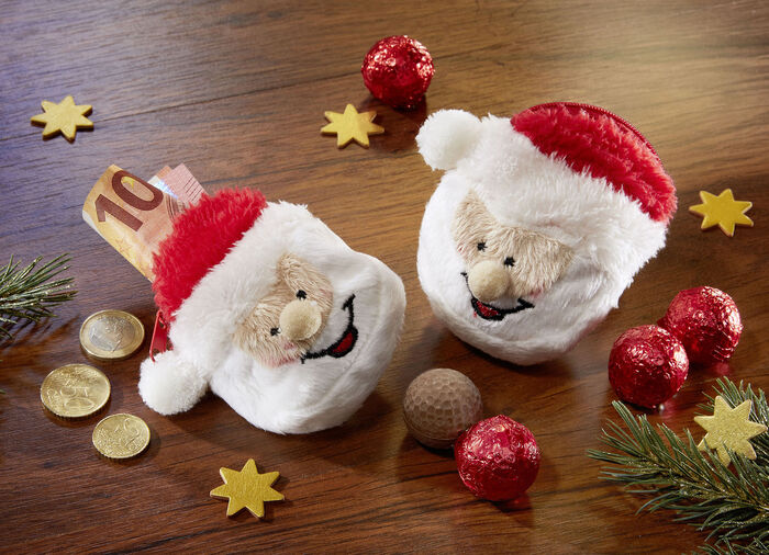 Portemonnaies nit Reißverschluss von Confiserie Rabbel WEISS-ROT