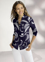 Shirtbluse mit Stehkragen 