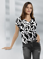 Shirt mit &uuml;berschnittener Schulterpartie in 2 Farben 