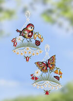 Fensterbilder mit fr&uuml;hlingshaften Motiv, 2er-Set 