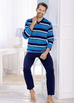 Zweierpack Schlafanz&uuml;ge mit V-Ausschnitt und Brusttasche 