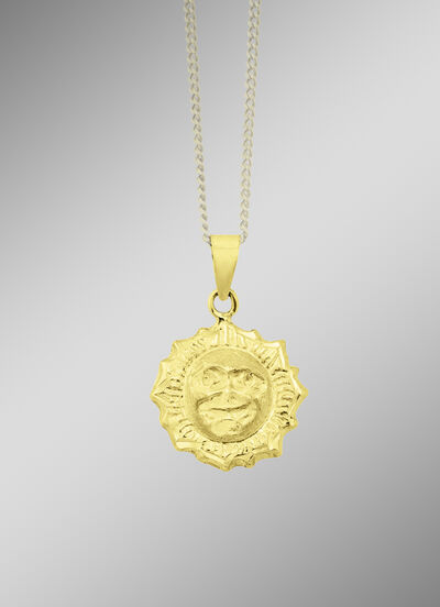 Strahlender Sonnen-Anhänger aus Gold 