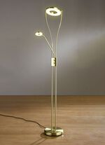 LED-Deckenfluter mit Lesearm MESSING MATT