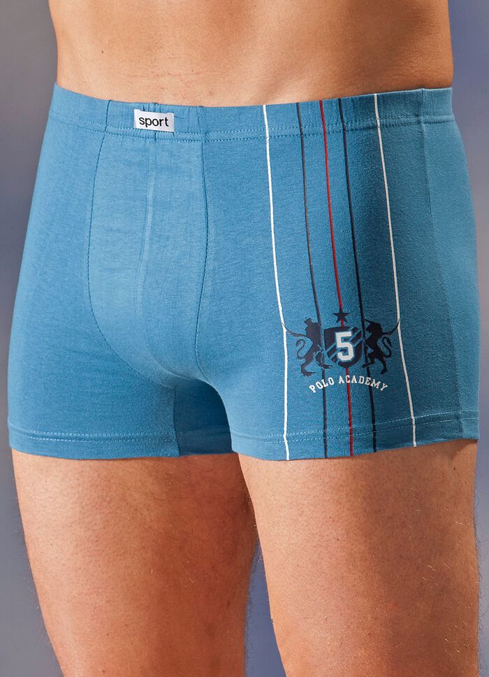 Viererpack Pants, uni, Motivdruck 