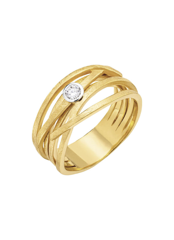 Edler Damenring mit Brillant 