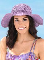 Hut aus knautschbarem Papierstroh mit Zierkordel 