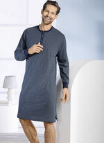 Nachthemd mit Knopfleiste und Seitenschlitzen 