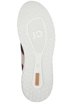 Schn&uuml;rschuh mit Netz-Optik RUBINROT-MARINE-ECRU