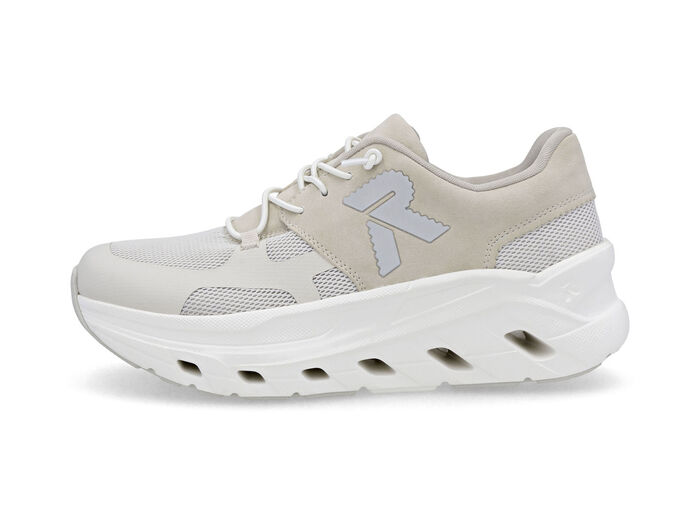 Rieker, sportive Damen-Sneaker, Weite G, mit herausnehmbarem Fußbett HELLBEIGE