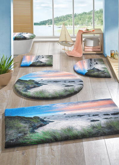 Badgarnitur mit rutschhemmender Latex-Rückseite 