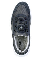 Sportliche Herren-Slipper, Weite H, mit herausnehmbares Fu&szlig;bett BLAU-GRAU