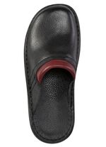 GINO GALANTE, bequeme Herren-Pantoletten, Weite H, aus Leder SCHWARZ-CHIANTI