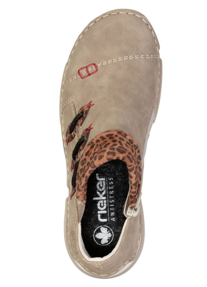 Rieker, trendige Damen-Boots, Winterschuhe, mit Reißverschluss TAUPE-BRAUN