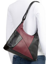 Laurina, Tasche, Damen, aus Leder SCHWARZ-BORDEAUX