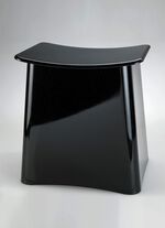 Badhocker mit Wäschesack SCHWARZ