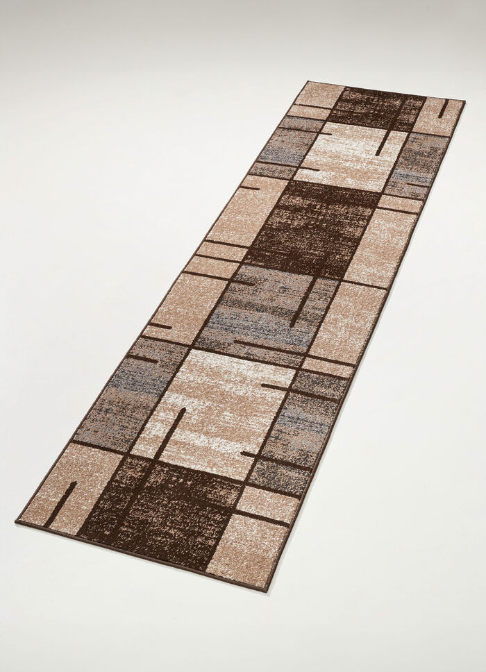 Grafisch gemusterte L&auml;ufer BRAUN