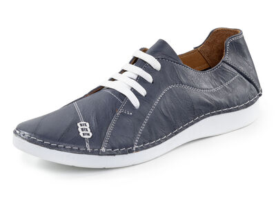 ELENA EDEN Schnürschuh mit Knitter-Struktur und Zier-Nähten 