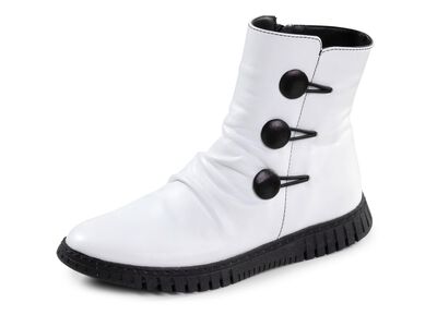 Gemini Stiefelette mit Raffung und dekorativen Kn&ouml;pfen 